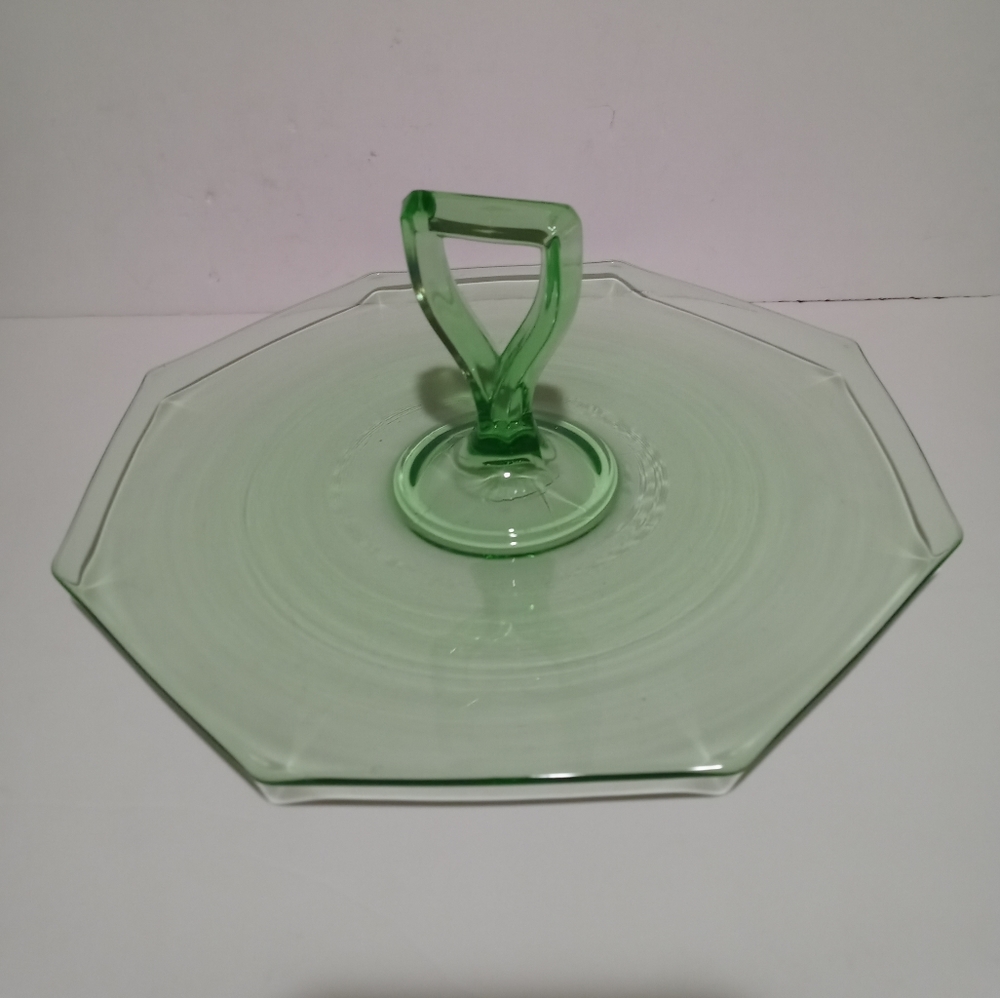 1960's Depression glass tidbit tray